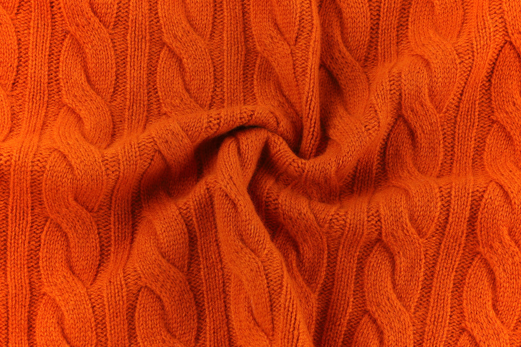 Cable Knit Mock Neck Cropped Sweater