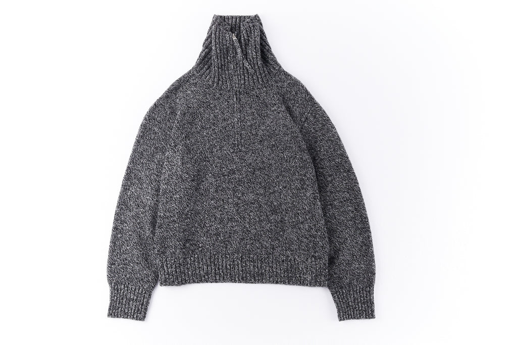 Quarter Zip Cable Knit Jumper