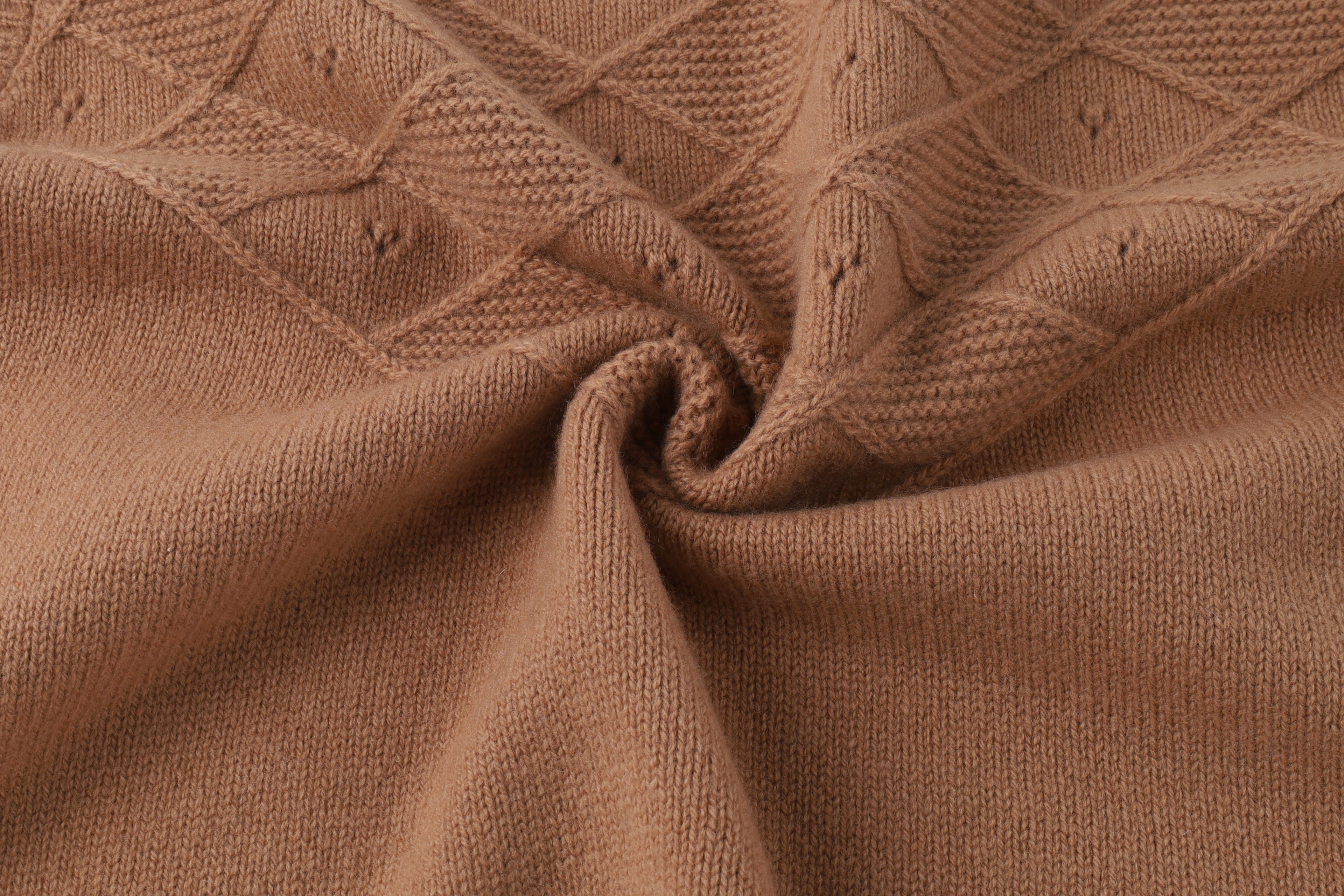 Classic Brown Cable Knit Vest