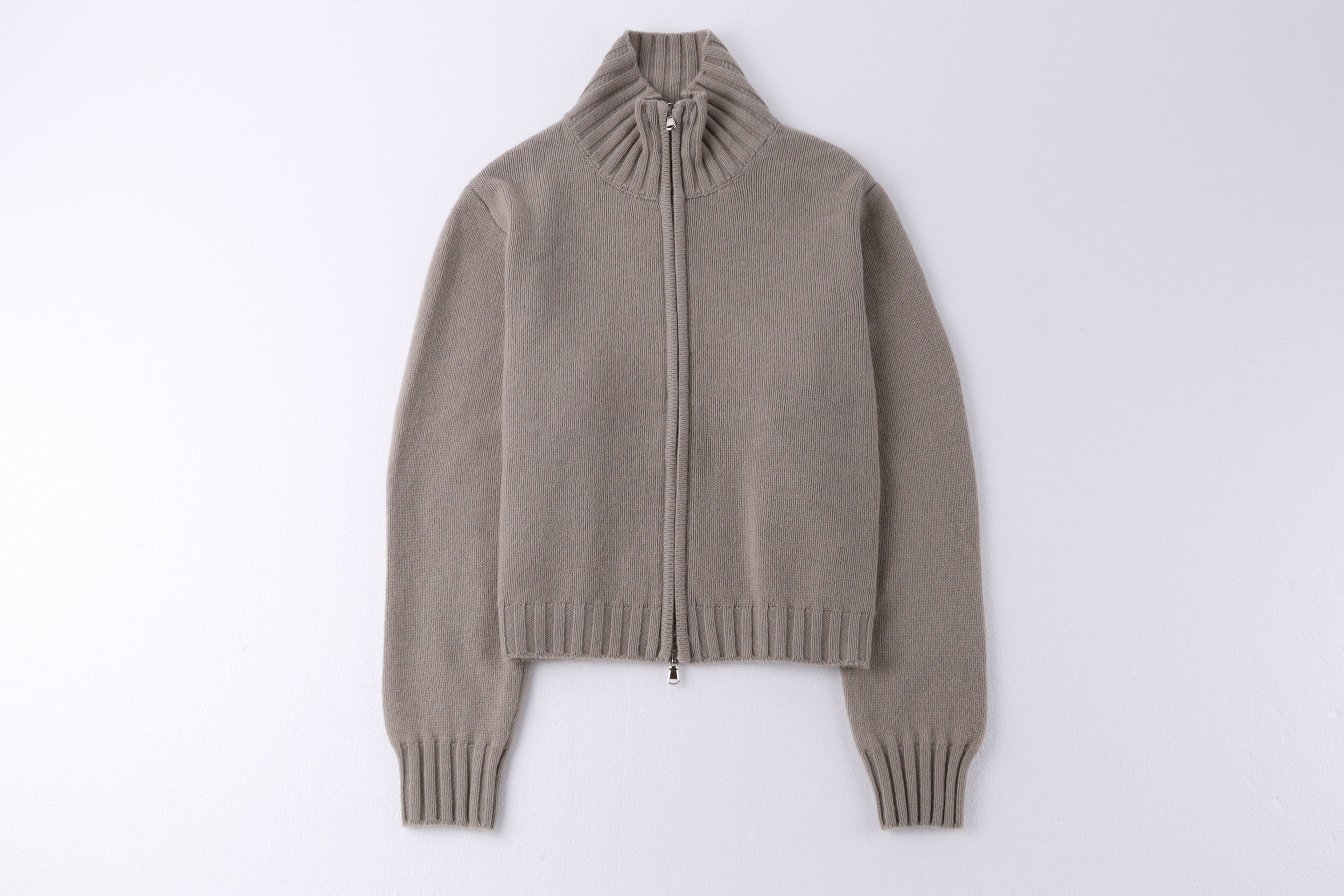 Vitnage Mock Neck Zip-up Cardigan
