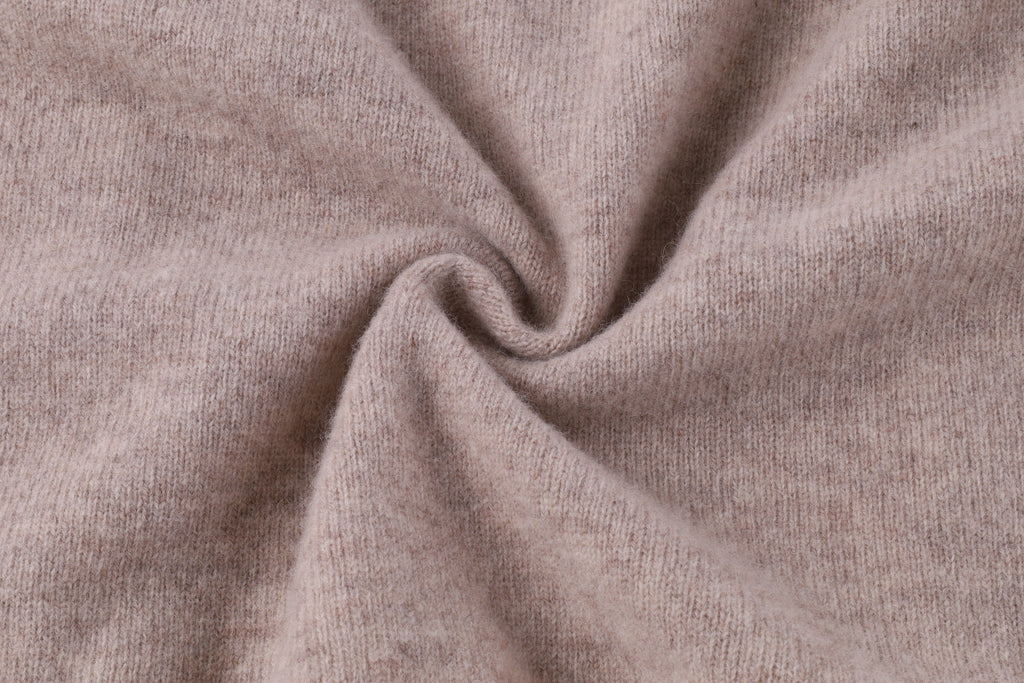 Wool Natural V-Neck Knit Jumper