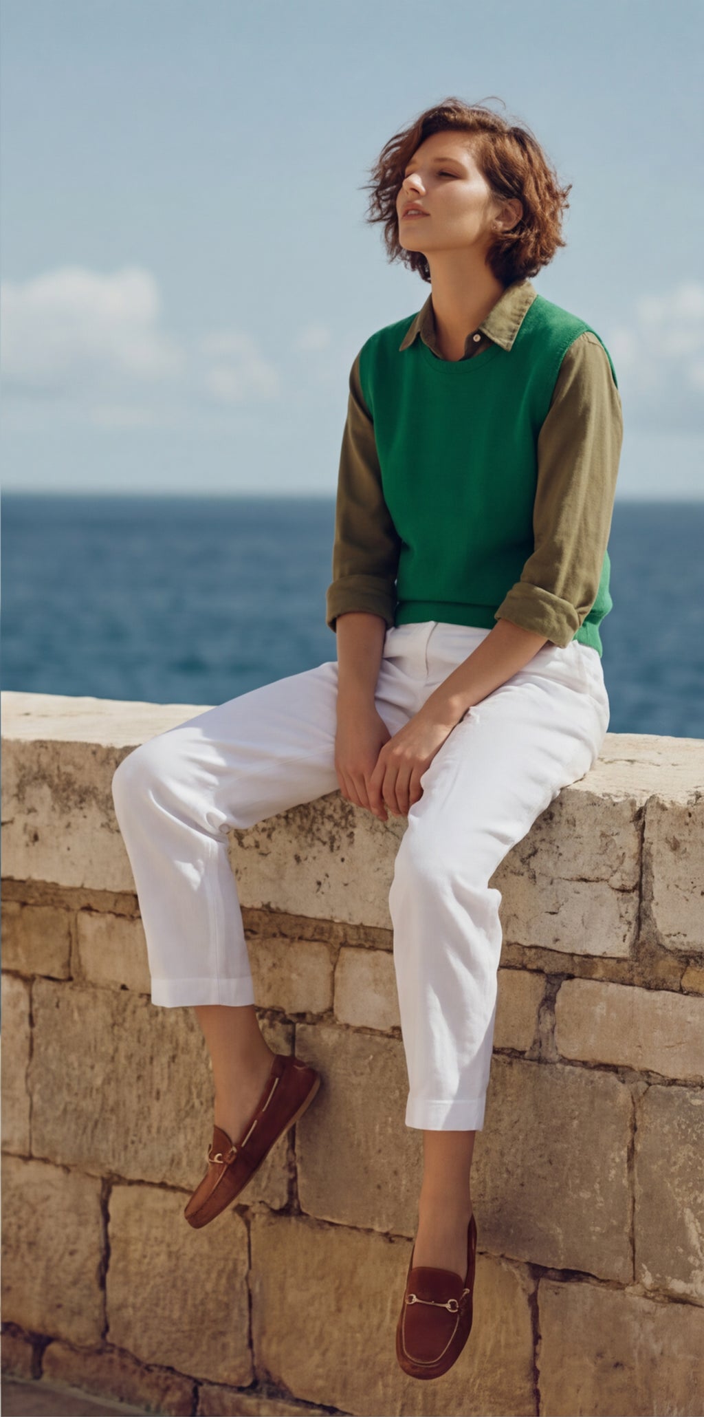 Fresh Green Cable Knit Vest