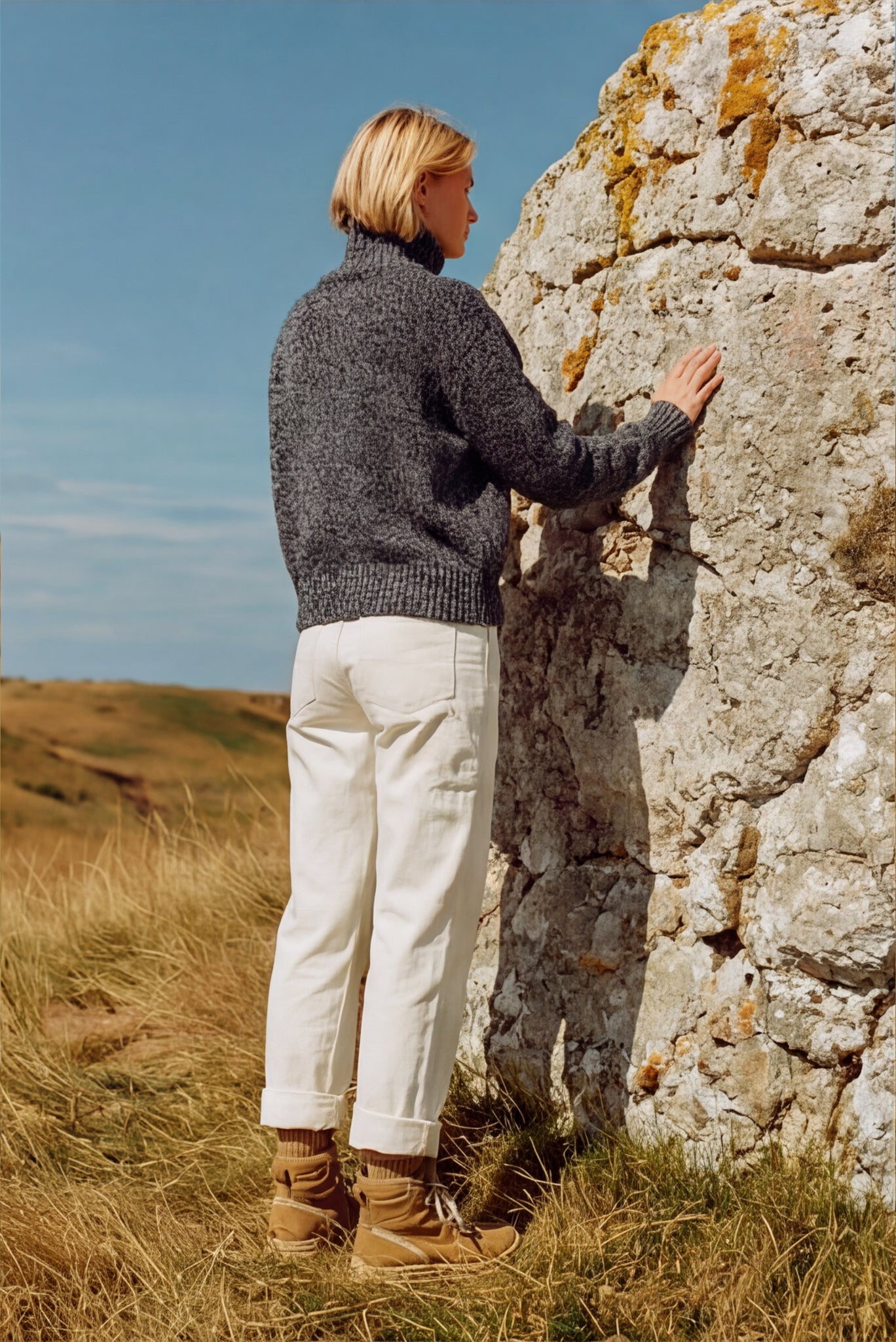 Quarter Zip Cable Knit Jumper