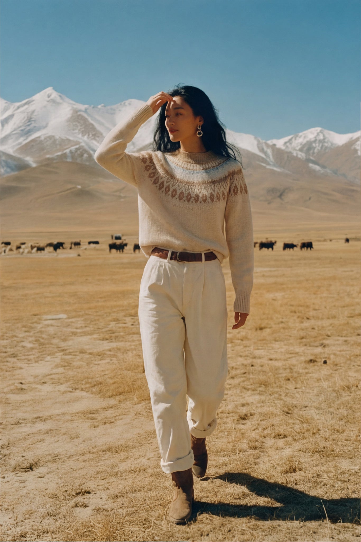 Textured Wool Crewneck Jumper