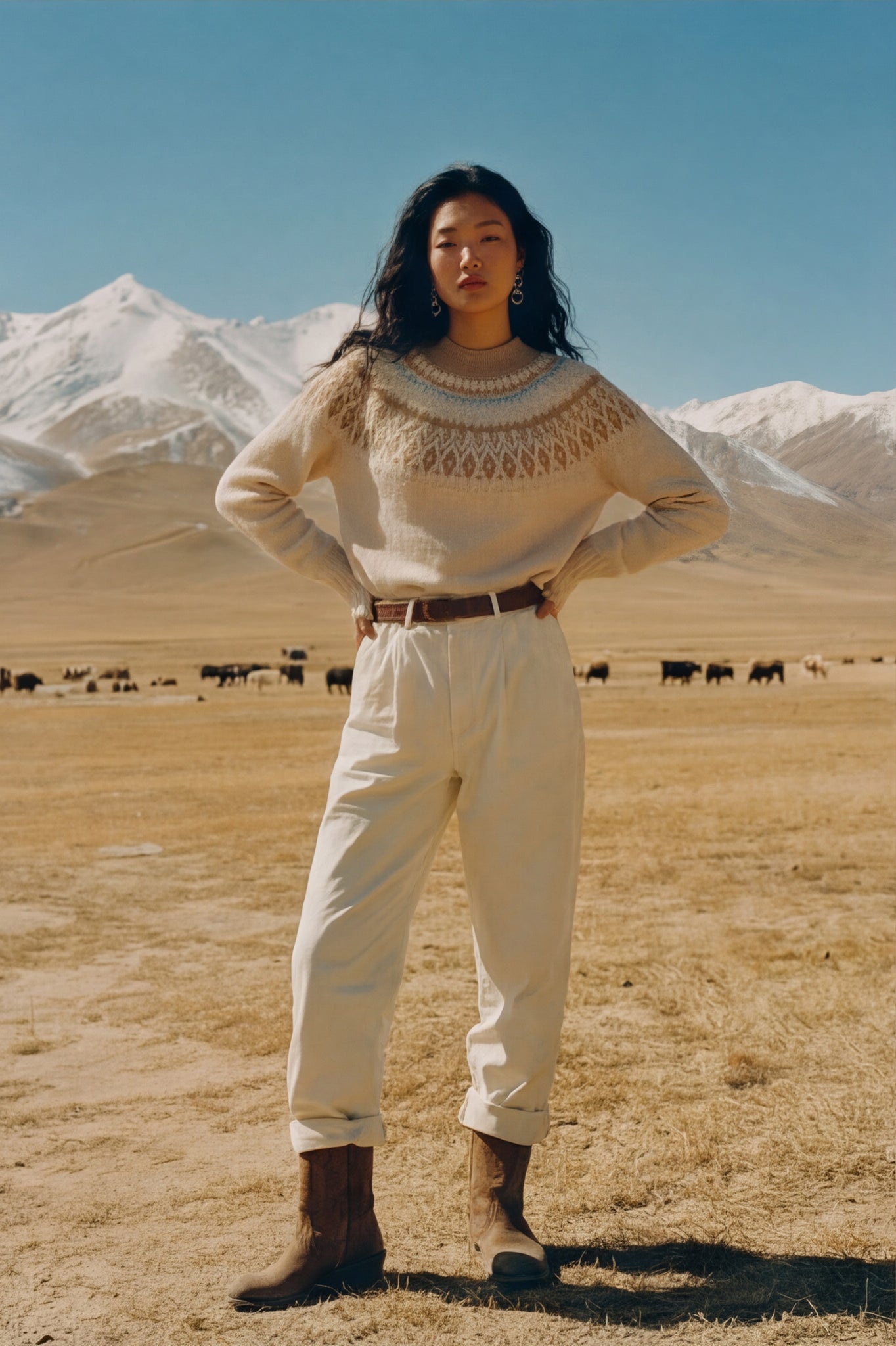 Textured Wool Crewneck Jumper