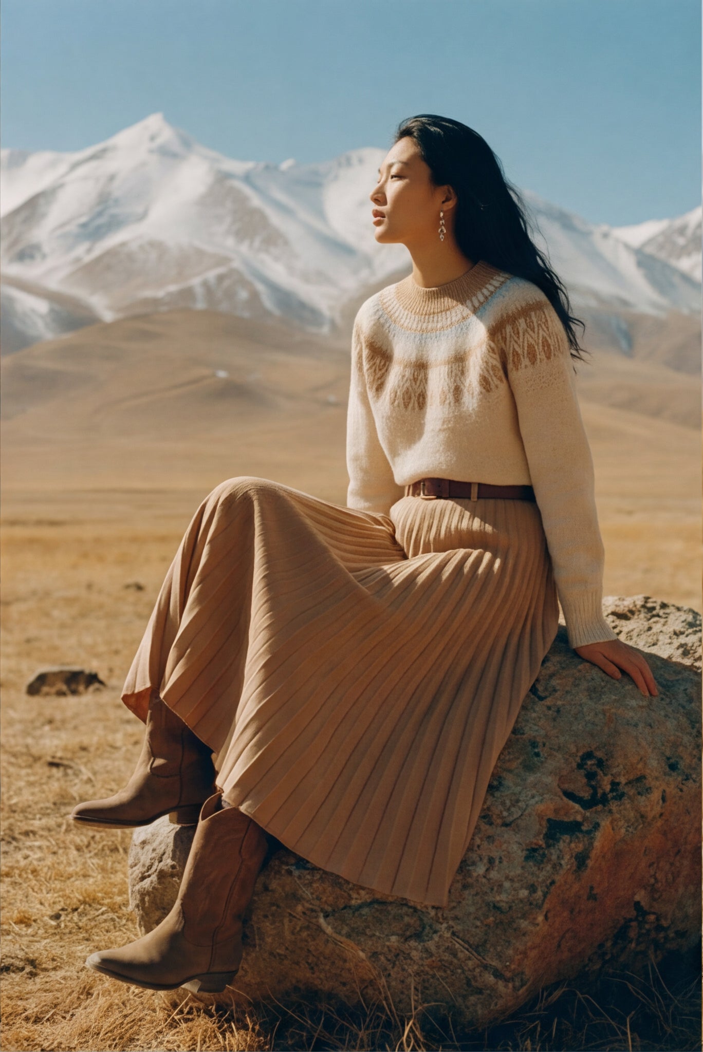 Textured Wool Crewneck Jumper