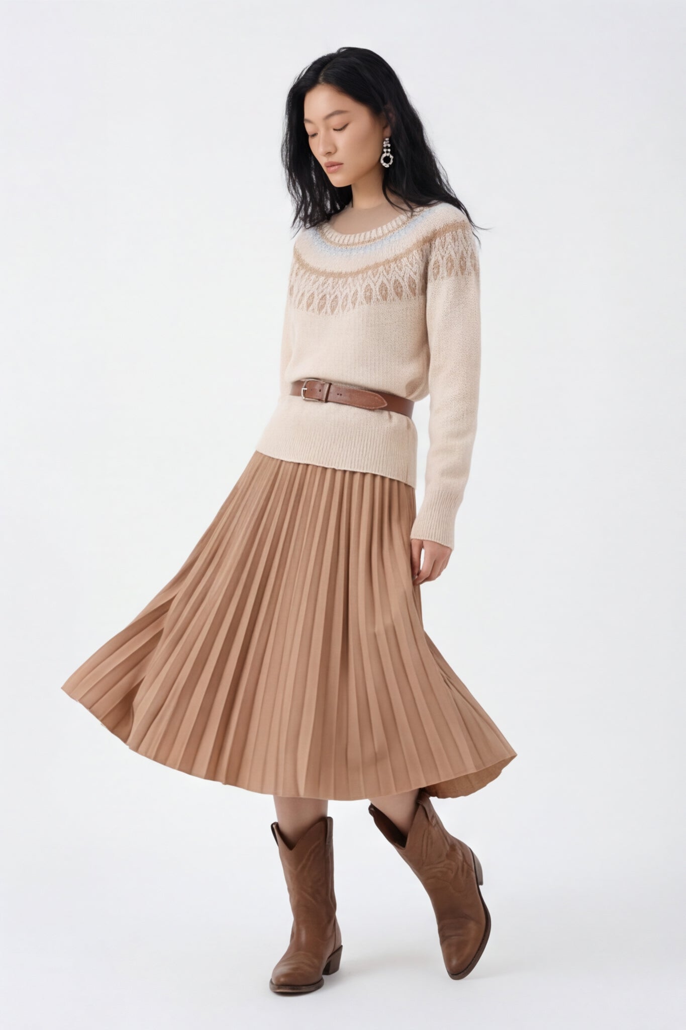 Textured Wool Crewneck Jumper