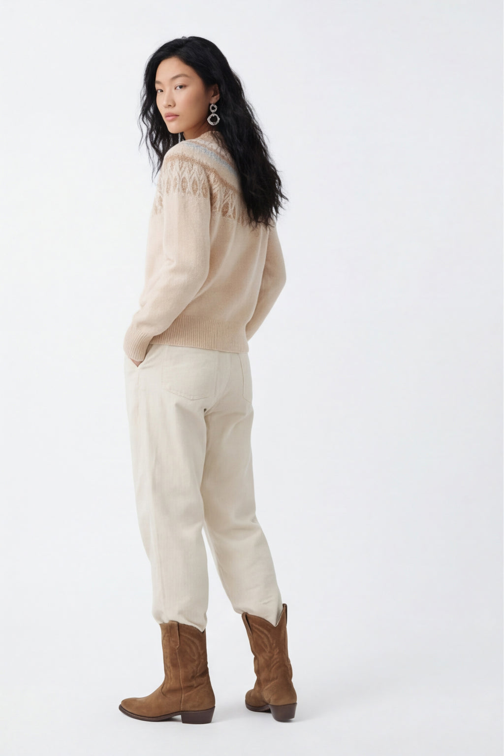 Textured Wool Crewneck Jumper