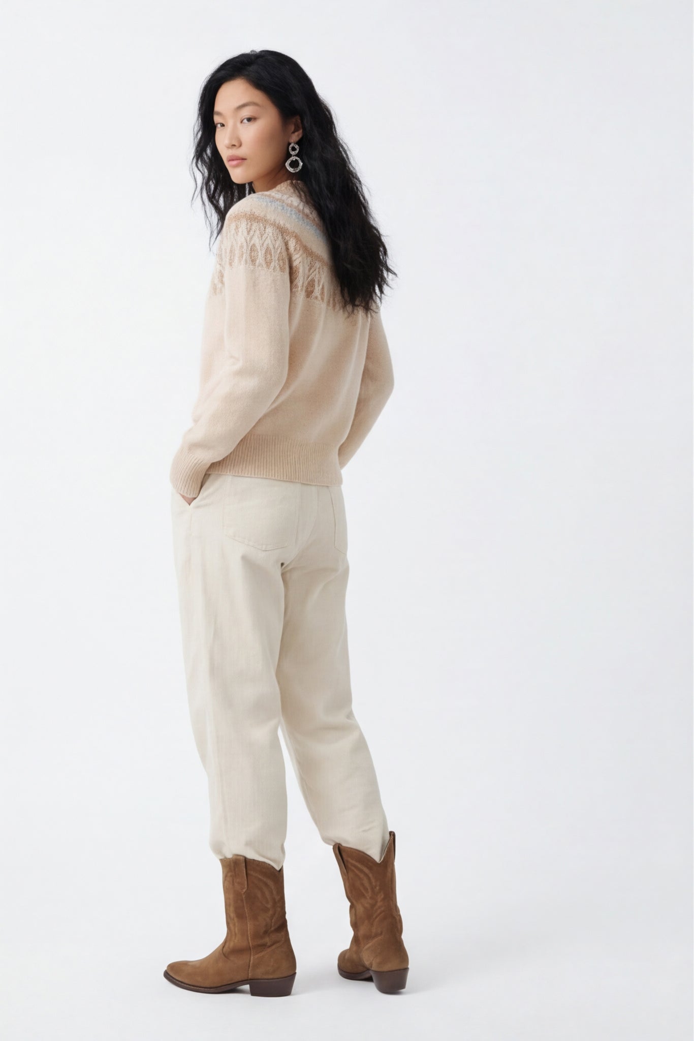 Textured Wool Crewneck Jumper