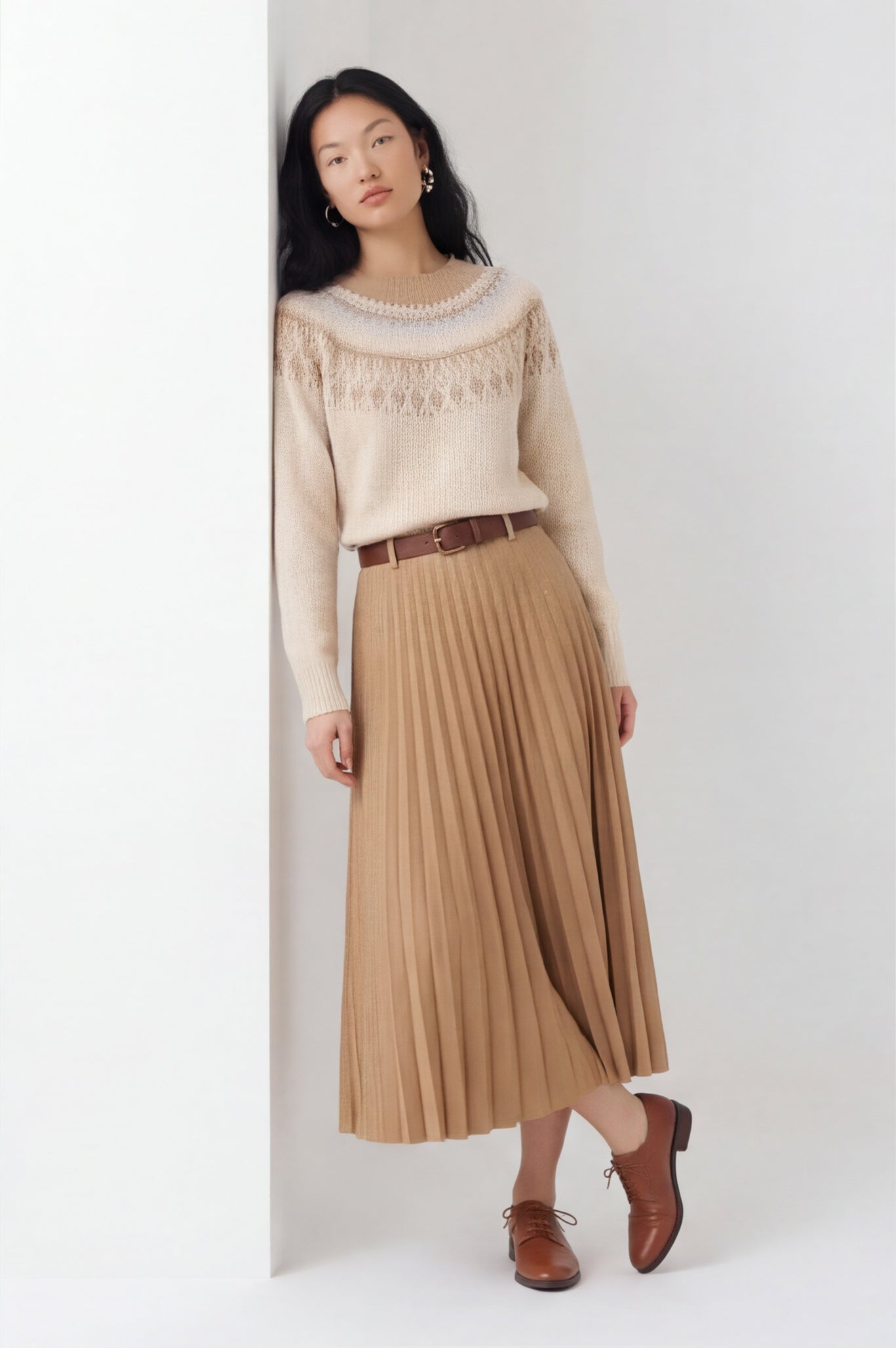 Textured Wool Crewneck Jumper