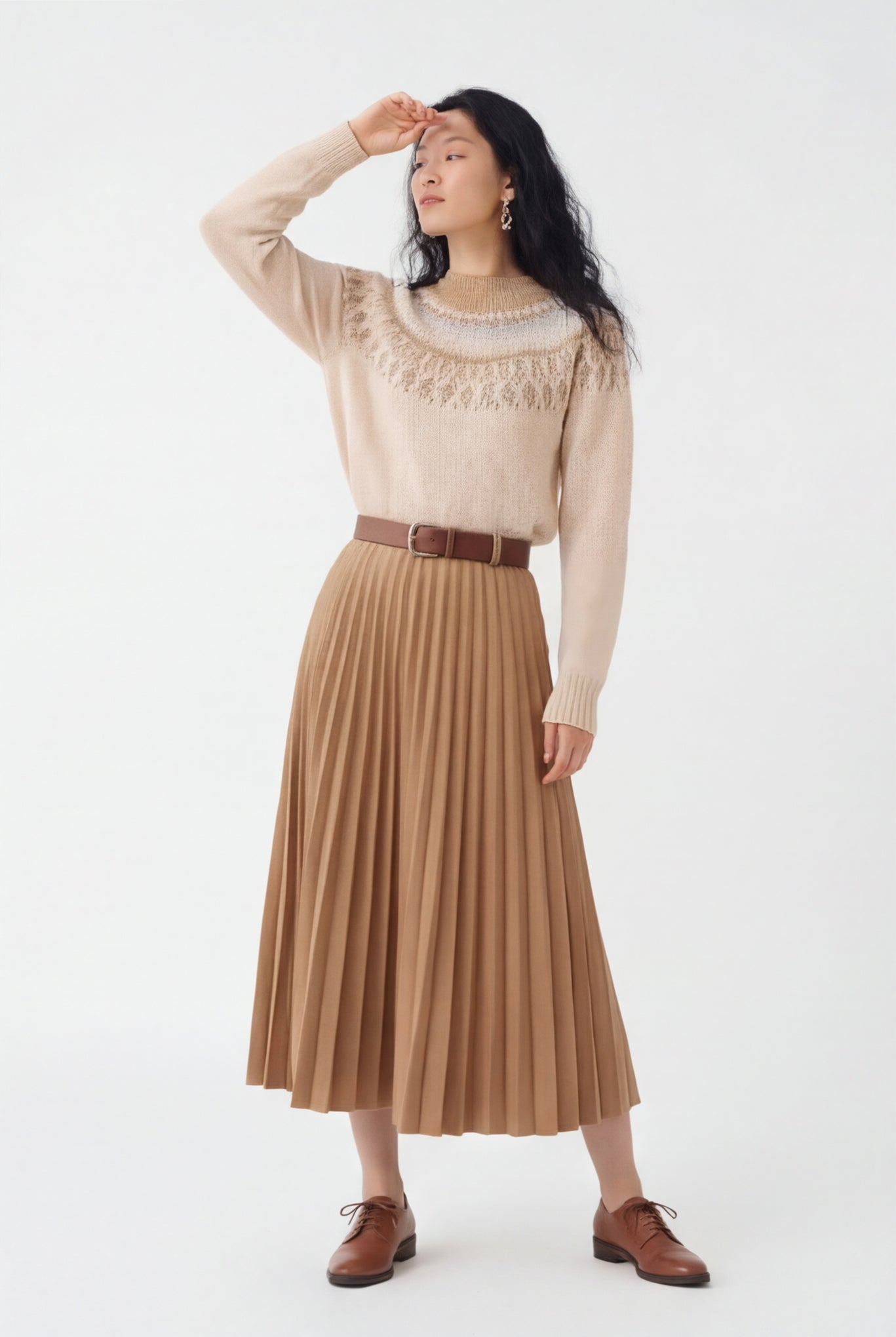 Textured Wool Crewneck Jumper