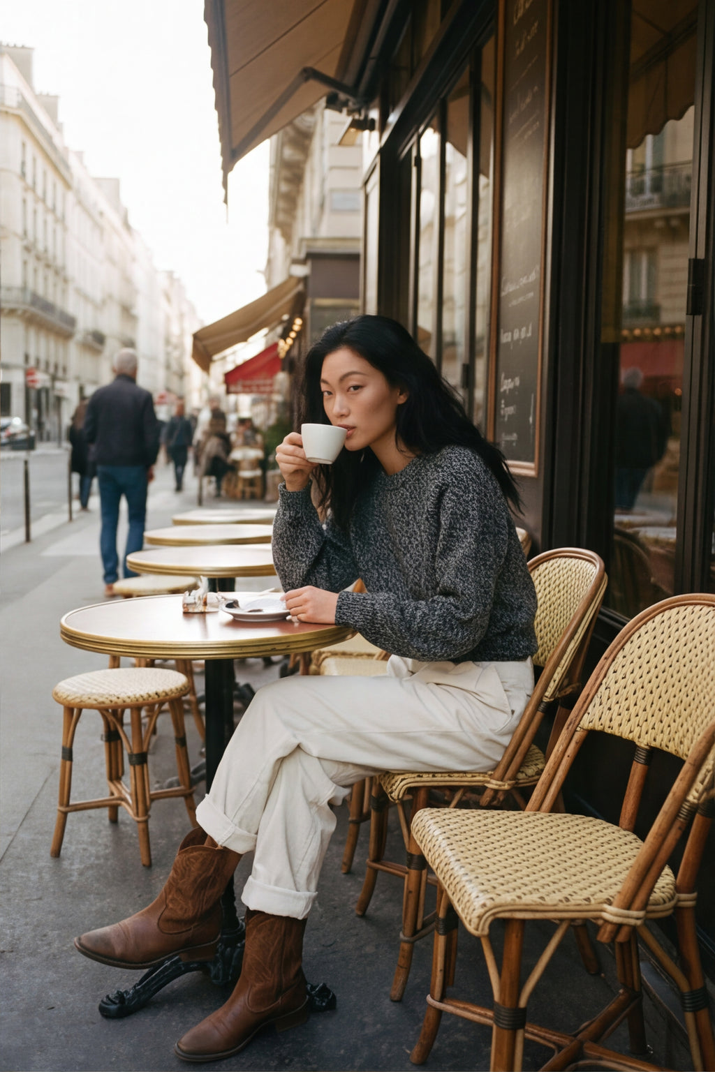 Wool Natural Crew Neck Knit Jumper