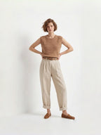 Classic Brown Cable Knit Vest